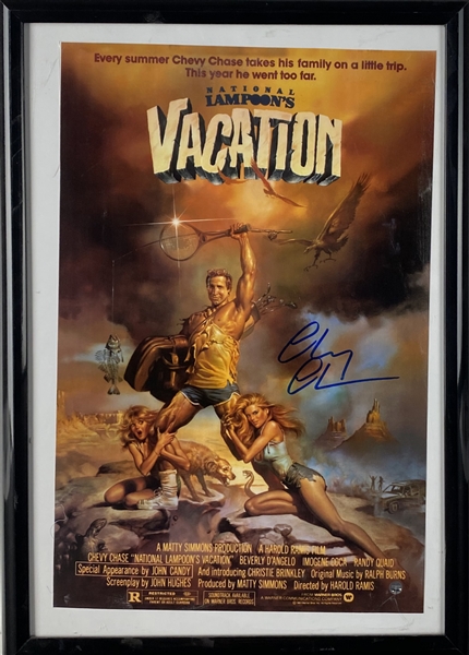 Chevy Chase Signed 11" x 17" Vacation Movie Poster (Steiner)