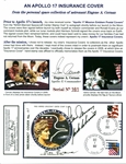 Gene Cernans ULTRA-RARE Apollo 17 Crew-Signed Personal Insurance Cover - One of Only 500! (Beckett/BAS Guaranteed)