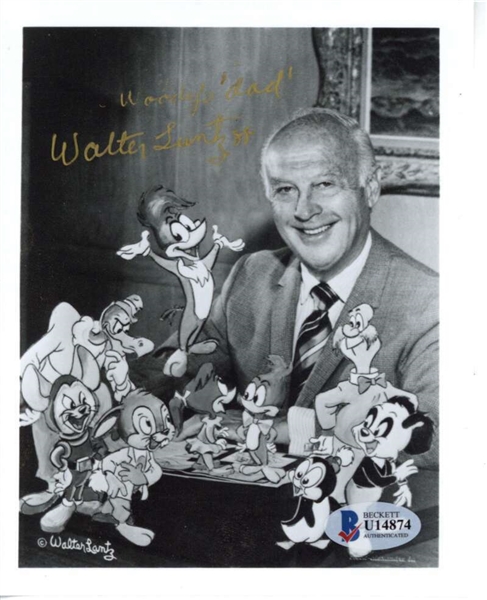Walter Lantz Signed Woody the Woodpecker Photograph (Beckett/BAS)