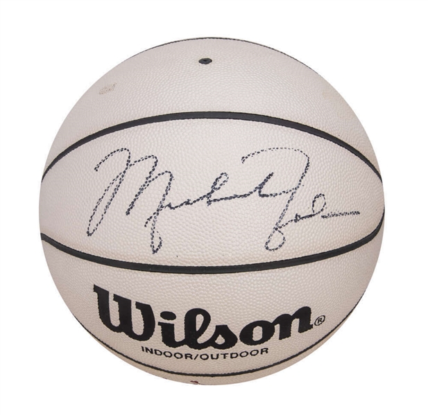 Michael Jordan Signed Wilson Silver Sky 23 Basketball (JSA)