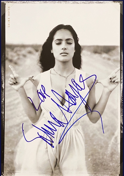 Salma Hayek Signed 9.25" x 13.5" Sexy Book Page Photograph (Beckett/BAS Guaranteed)