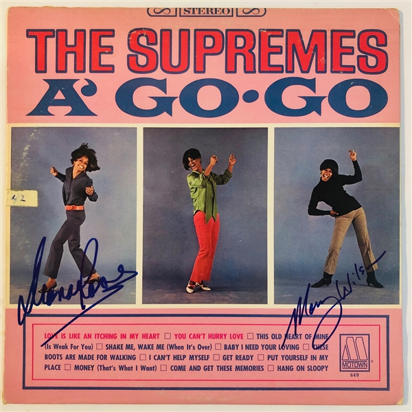 The Supremes: Diana Ross & Mary Wilson Signed "The Supremes A Go Go" Record Album (John Brennan Collection)(Beckett/BAS Guaranteed)