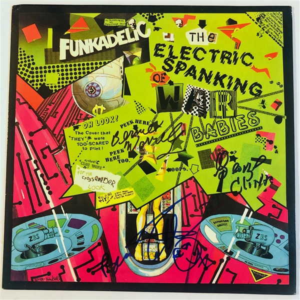 Parliament Funkadelic Group Signed "The Electric Spanking of War Babies" Record Album with Clinton, Collins, etc. (John Brennan Collection)(Beckett/BAS Guaranteed)