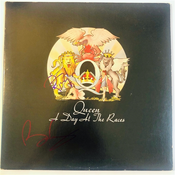 Queen: Brian May & Roger Taylor In-Person Signed "A Day at The Races" Record Album (John Brennan Collection)(Beckett/BAS Guaranteed)