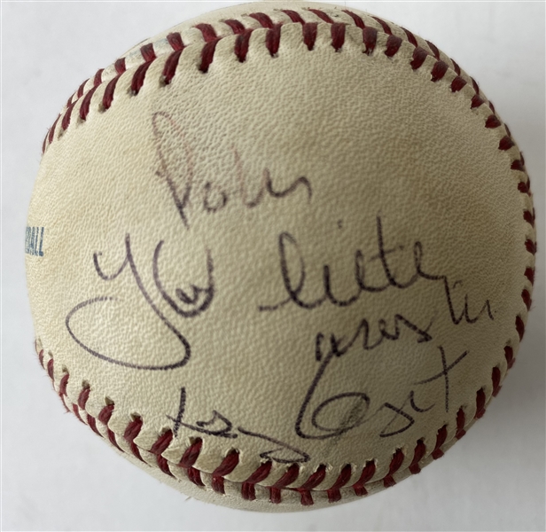 Lady Gaga Signed Game Used OML Baseball w/ Rare "Love You Little Monster" Inscription! (PSA/DNA)