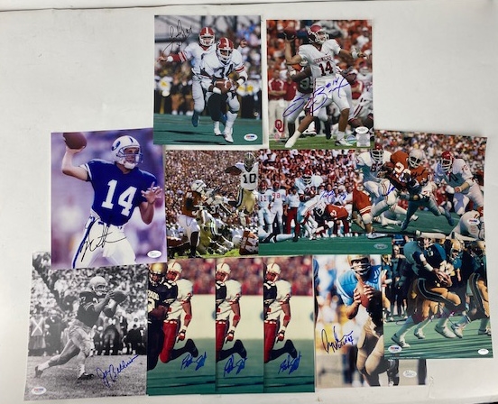 NFL Greats Lot of 12 Signed 8" x 10" Photos w/ Campbell, Dorsett, Walker & Others (Beckett/BAS Guaranteed)