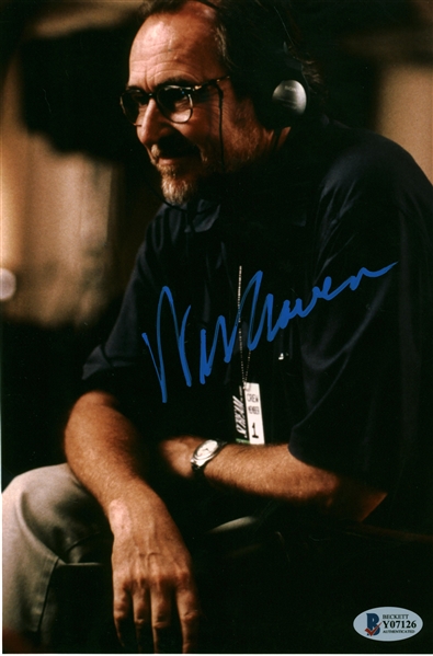 Wes Craven Rare Signed 8" x 10" B&W Photograph (Beckett/BAS)
