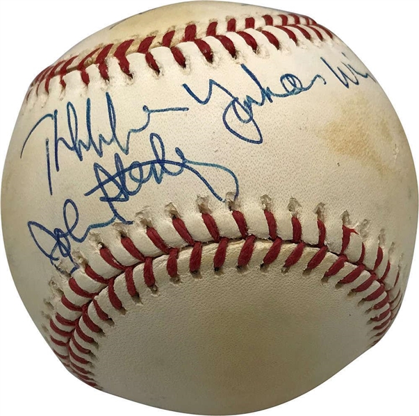 Yankees Dynasty: George Steinbrenner, John Sterling & Michael Kay Signed OAL Baseball (JSA)