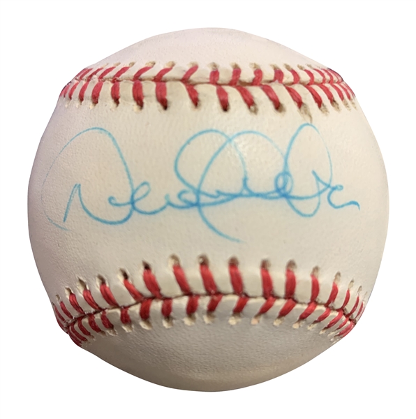 Derek Jeter Signed Rookie-Era OAL (Budig) Baseball (Beckett/BAS)