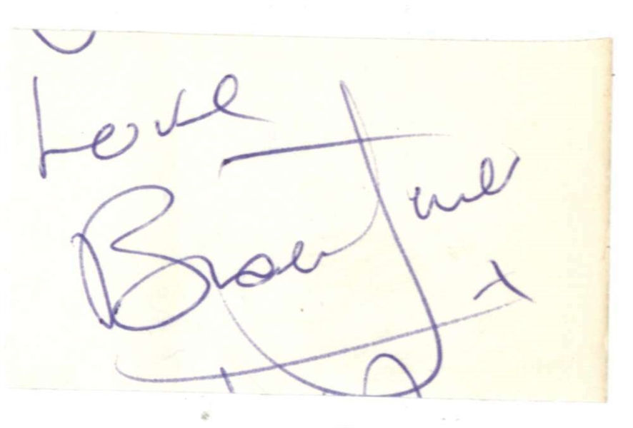 The Rolling Stones: Brian Jones Vintage Signed 2" x 3.25" Cut (Beckett/BAS)