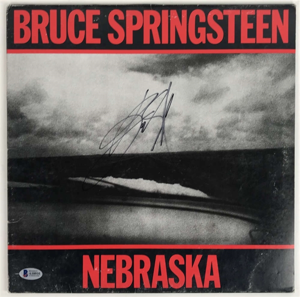 Bruce Springsteen Rare Signed "Nebraska" Record Album Cover (BAS/Beckett)
