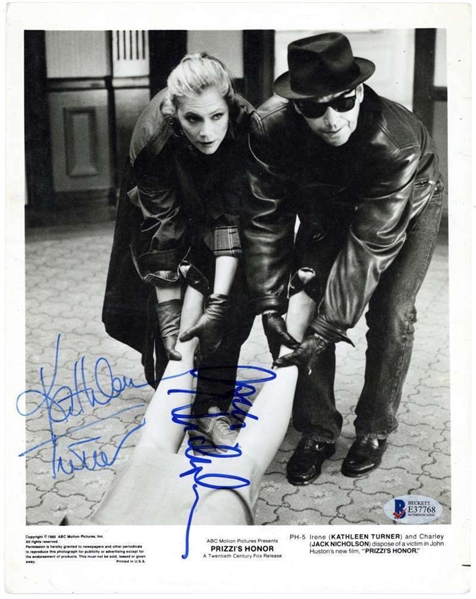 Jack Nicholson & Kathleen Turner Dual-Signed 8" x 10" Promotional Photograph from "Prizzis Honor" (Beckett/BAS)