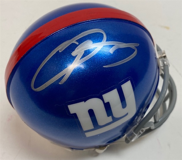 Odel Beckham Signed NY Giants Mini Helmet (JSA)