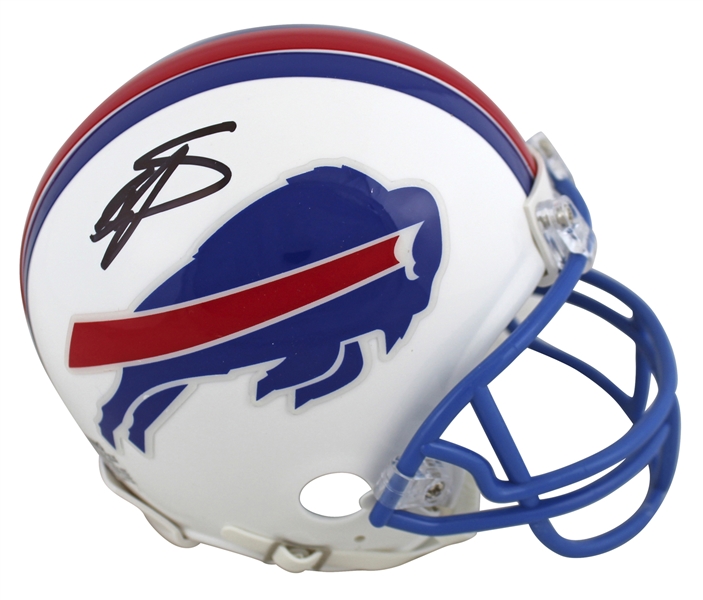 Bills Stefon DIggs Authentic Signed White 76-83 TB Rep Mini Helmet (Beckett COA)