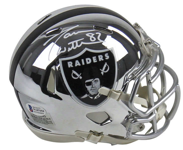 Raiders Jason Witten Authentic Signed Chrome Speed Mini Helmet (Beckett COA)