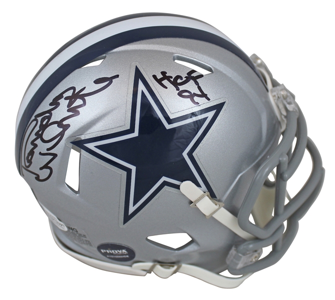 Cowboys Randy White "HOF 94" Signed Silver Speed Mini Helmet (Beckett COA)