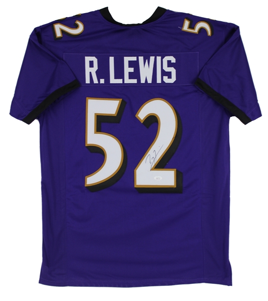 Ray Lewis Authentic Signed Purple Pro Style Jersey (PSA/DNA COA), (JSA COA) or (Beckett COA)