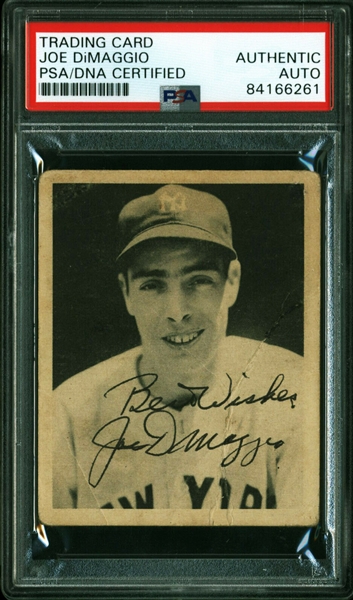Joe DiMaggio ULTRA RARE Signed 1939 Play Ball Rookie Card (PSA/DNA Encapsulated)