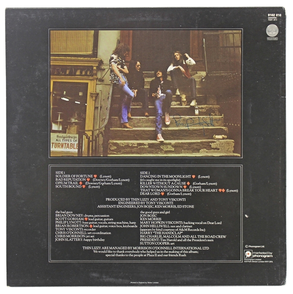 Thin Lizzy: Phil Lynott Double Signed "Bad Reputation" Album Cover (Beckett/BAS LOA)