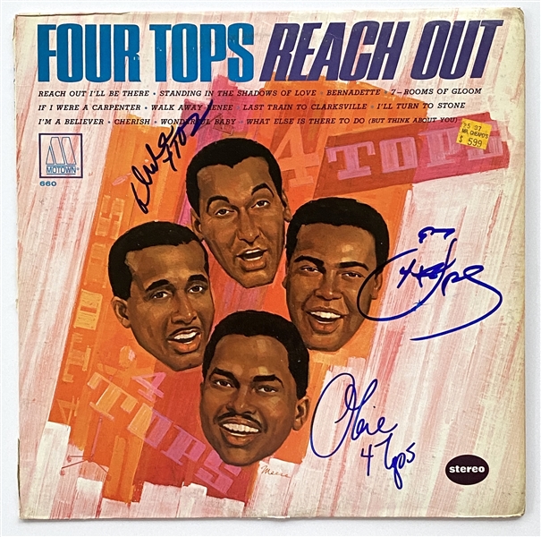Four Tops In-Person Group Signed “Four Tops Reach Out” Record Album (3 Sigs) (John Brennan Collection) (Beckett/BAS Guaranteed)  
