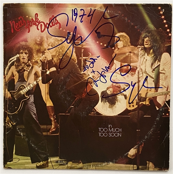 New York Dolls In-Person Signed “Too Much Too Soon” Record Album (2 Sigs) (John Brennan Collection) (Beckett/BAS Guaranteed) 