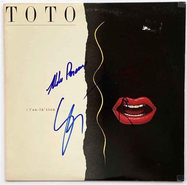 Toto In-Person Signed “Isolation” Record Album (3 Sigs) (John Brennan Collection) (Beckett/BAS Guaranteed) 