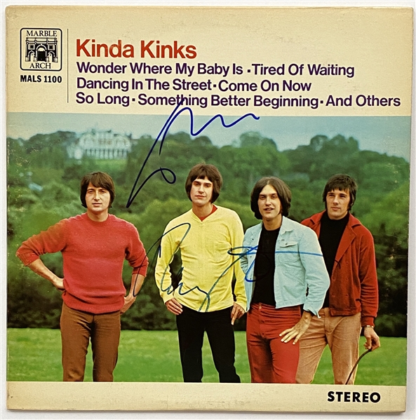 The Kinks: Ray Davies & Dave Davies In-Person Signed “Kinda Kinks” Record Album (John Brennan Collection) (Beckett/BAS Guaranteed)