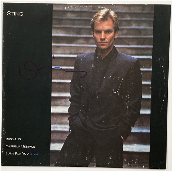 Sting In-Person Signed English Single Record (John Brennan Collection) (Beckett/BAS Guaranteed)