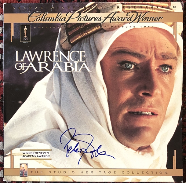 Peter O Toole In-Person Signed Laserdisc Cover for "Lawrence of Arabia" (Beckett/BAS Guaranteed)