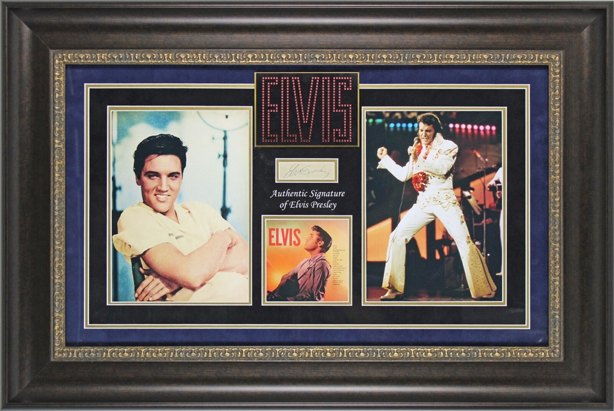 Elvis Presley Choice Ink Signature in Beautiful Custom Framed Display (JSA)