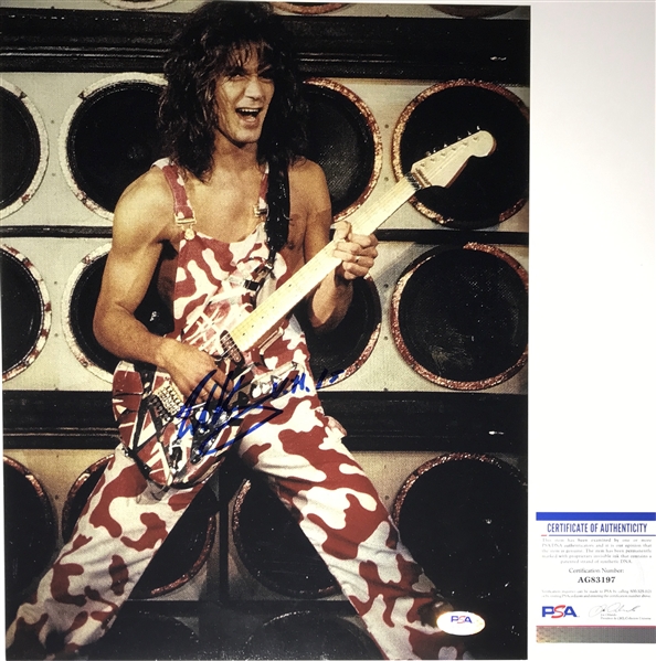 Eddie Van Halen Signed 11" x 14" Color Photo (PSA/DNA COA)