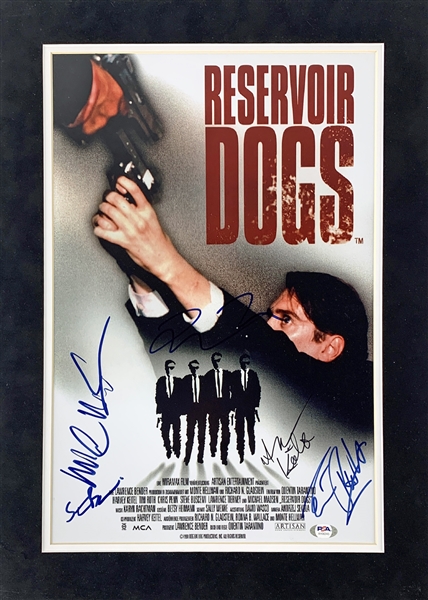 Reservoir Dogs Cast Signed 12" x 18" Photo in Matted Display w/Tarantino, Madsen, Buscemi, Roth & Keitel (PSA/DNA LOA)
