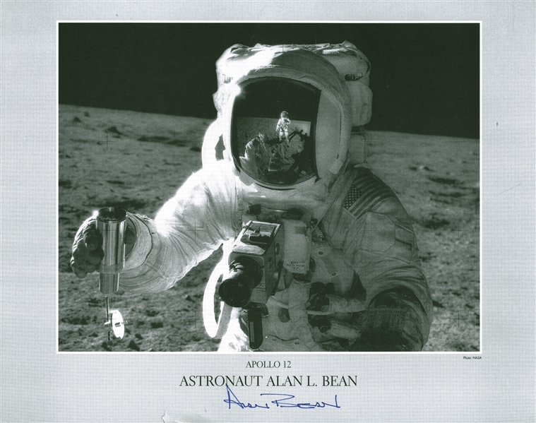 Alan Bean Signed 11" x 14" NASA Apollo 12 B&W Photograph (Alan Bean)