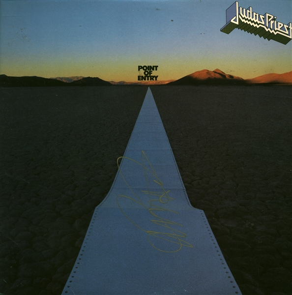 Judas Priest: Rob Halford Signed "Point of Entry" Album (JSA)