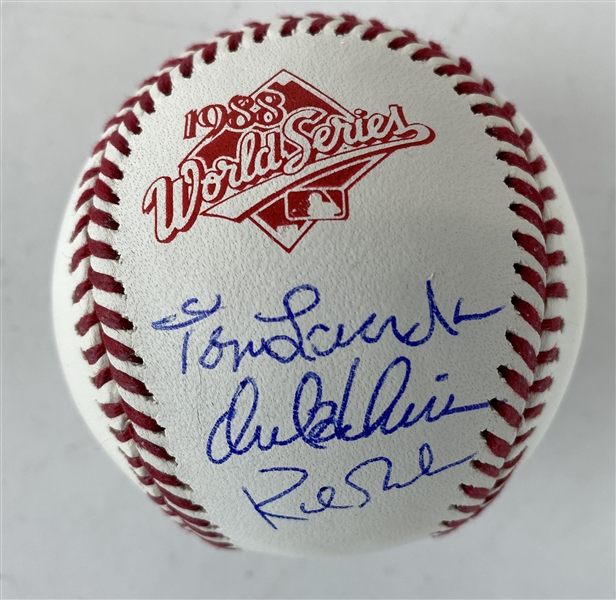 Dodgers: Tommy Lasorda, Orel Hershiser & Kirk Gibson Signed 1988 World Series Baseball (PSA/DNA)