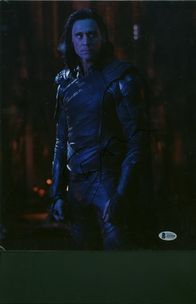 Tom Hiddleston Signed 11" x 14" "Loki" Photograph  (Beckett/BAS)