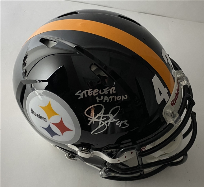 Troy Polamalu Rare Signed Steelers On-Field Style Helmet (JSA)