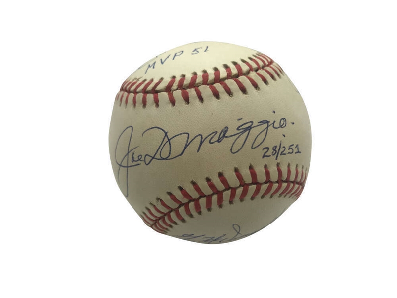 1951 New York Yankees Ltd. Ed. Multi-Signed OAL Baseball w/ DiMaggio (Steiner)
