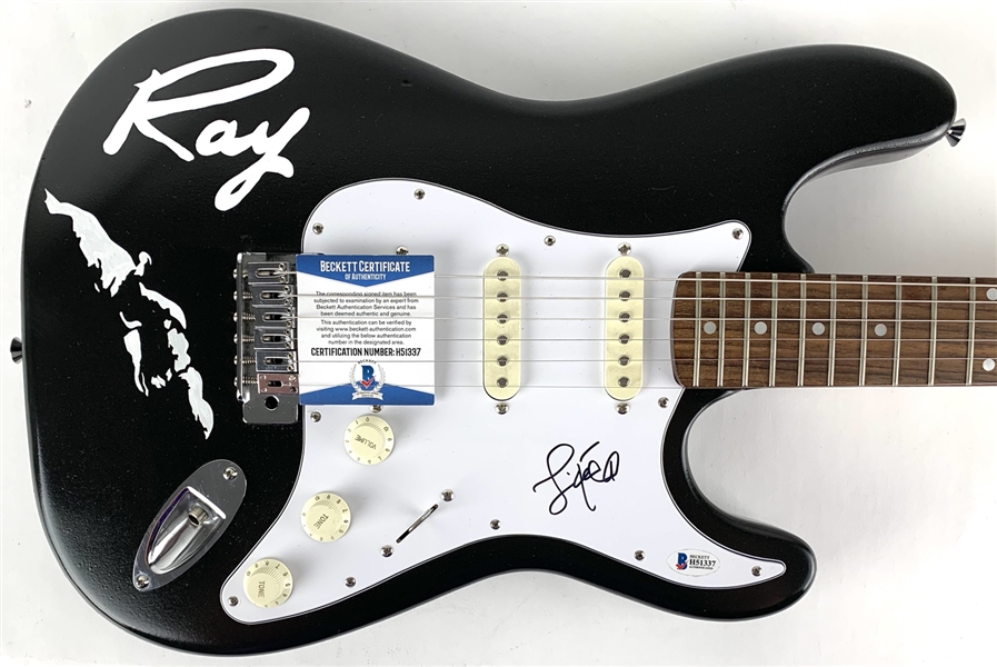 Jaime Foxx Signed Stratocaster Style Electric Guitar with Custom "Ray" Application (Beckett/BAS Guaranteed)