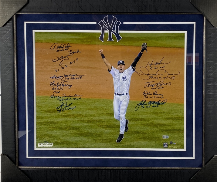 Yankees World Series MVPs Multi-Signed 16" x 20" Photograph in Framed Display (Steiner & MLB)