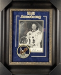 Neil Armstrong Signed 8" x 10" NASA Photograph w/ "Apollo 11" Inscription in Custom Framed Display (Beckett/BAS)