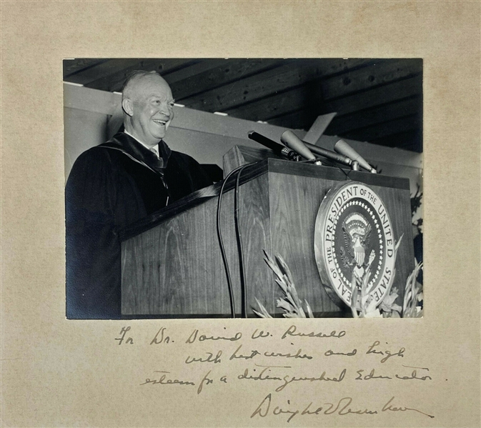 Dwight D. Eisenhower Signed 9.25" x 10.5" Photograph (Beckett/BAS)