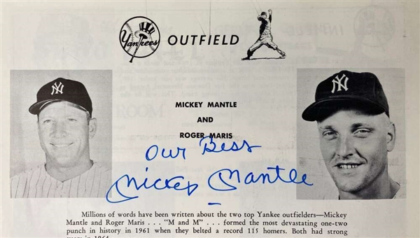 Mickey Mantle Signed 1964 World Series Program (Beckett/BAS)