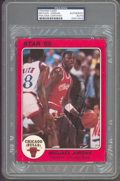 Michael Jordan Signed 1985 Star Co. 5" x 7" Rookie Card (PSA/DNA Encapsulated)