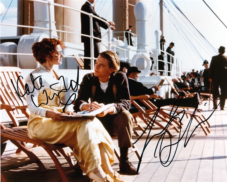 Titanic: Kate Winslet & Leonardo DiCaprio Rare Authentic Signed 8" x 10" Color Photo (Beckett/BAS Guaranteed)