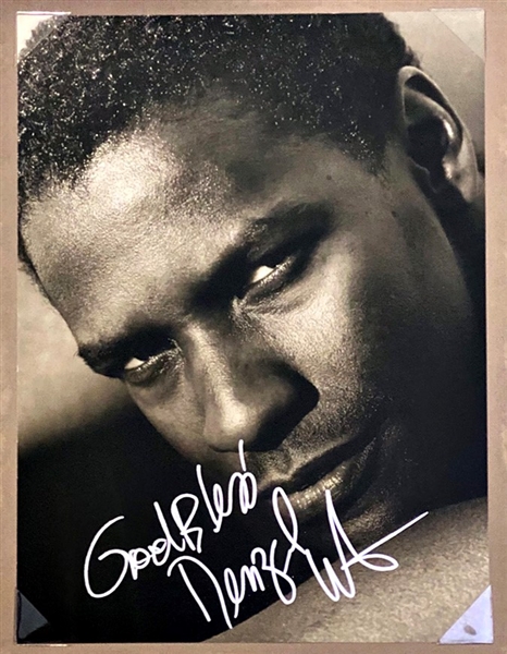 Denzel Washington Signed 11" x 14.75" Herb Ritts Book Page Photograph with Superb Autograph (Beckett/BAS Guaranteed)