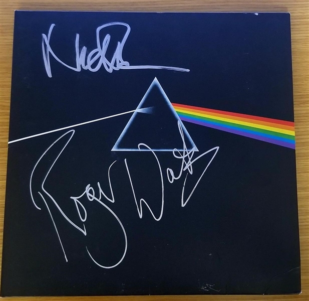 Pink Floyd: Roger Waters & Nick Mason Signed "Dark Side of the Moon" Record Album (Beckett/BAS Guaranteed)