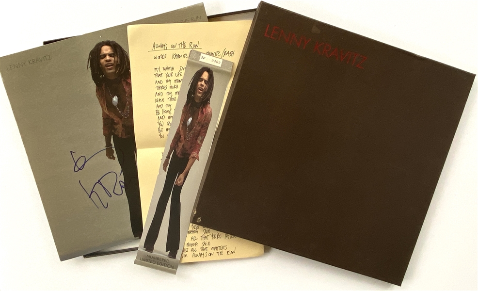 Lenny Kravitz In-Person Signed "Always on the Run” Record Album Sleeve and Box Set (John Brennan Collection) (BAS Guaranteed)