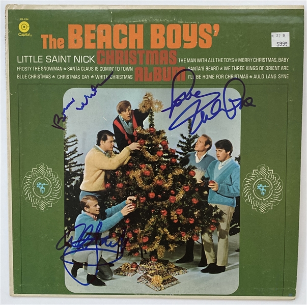 The Beach Boys In-Person Group Signed “The Beach Boys Christmas Album” Record (3 Sigs) (John Brennan Collection) (BAS Guaranteed)