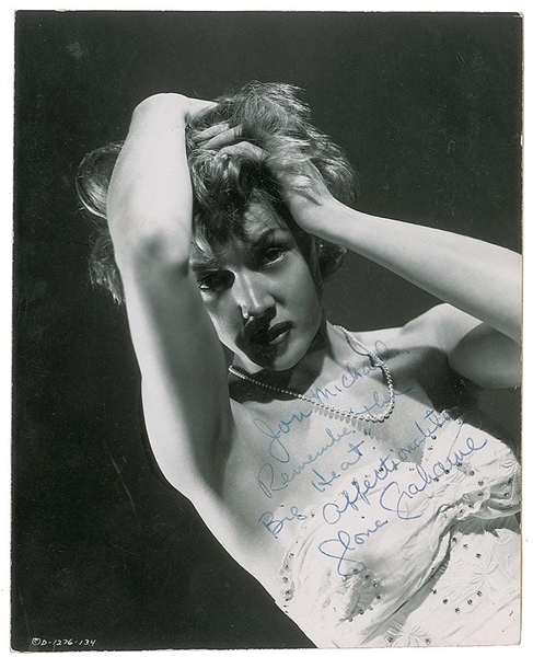 Gloria Grahame Uncommon Signed 7.5" x 9.25" Vintage Photograph (Beckett/BAS Guaranteed)